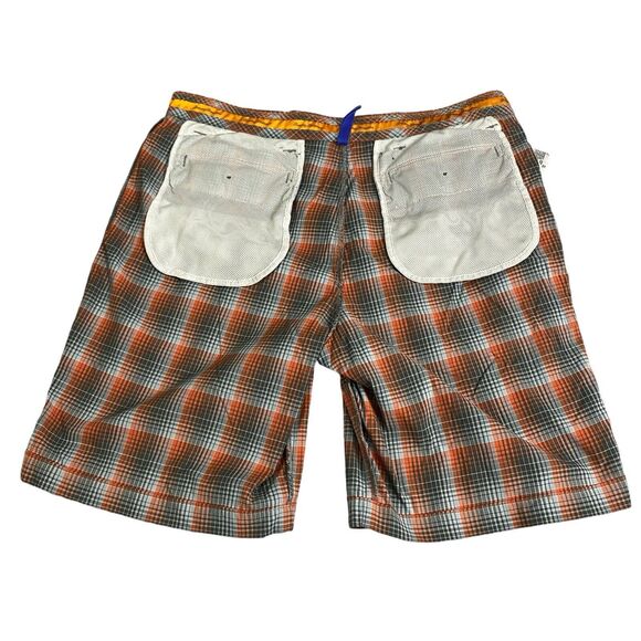 Tommy Bahama Paradise Tech Men's Shorts Size 34 Nylon Orange White Gray Fishing - Picture 14 of 16